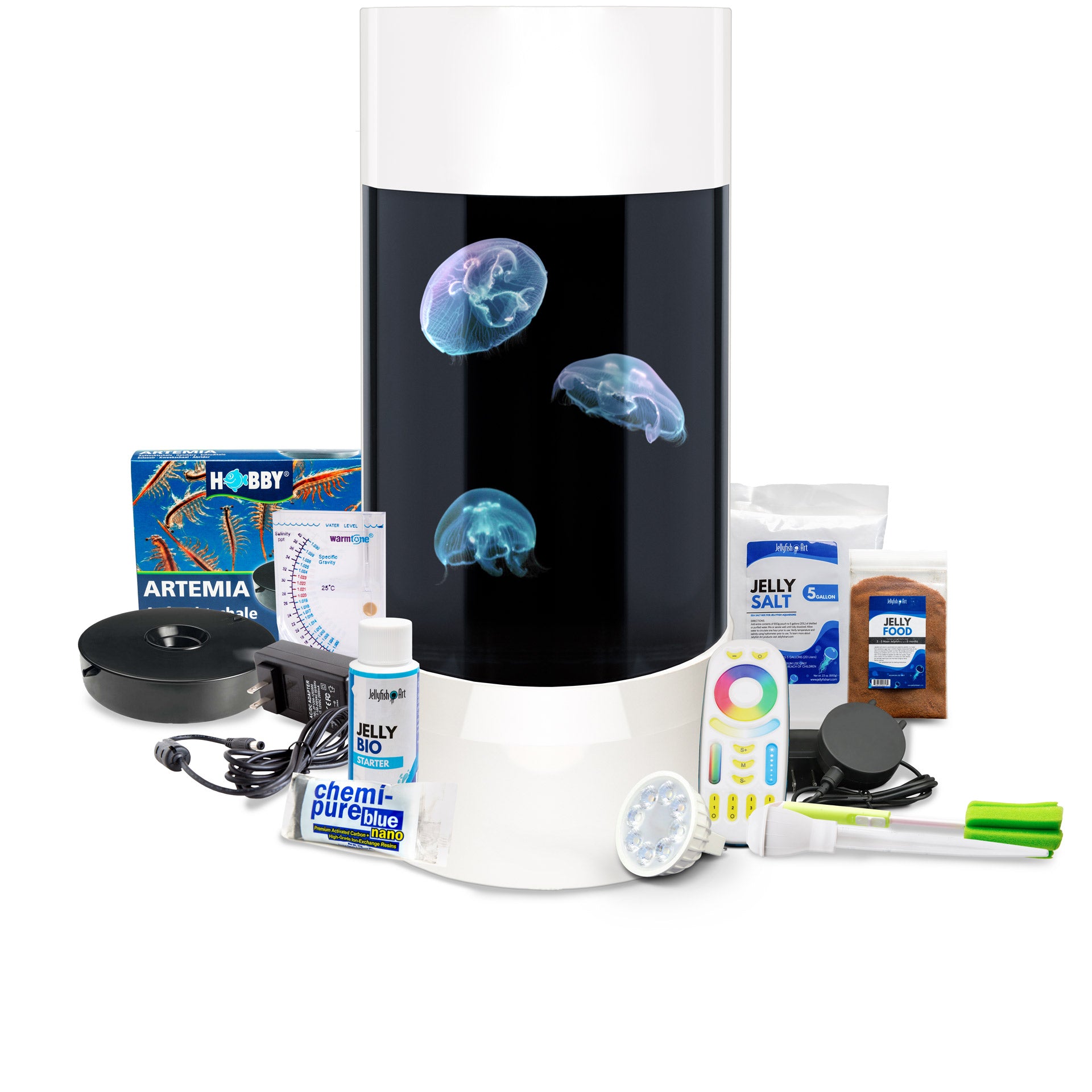 Jelly Cylinder kit (White) Gallon Saltwater Tank – Jellyfish Art